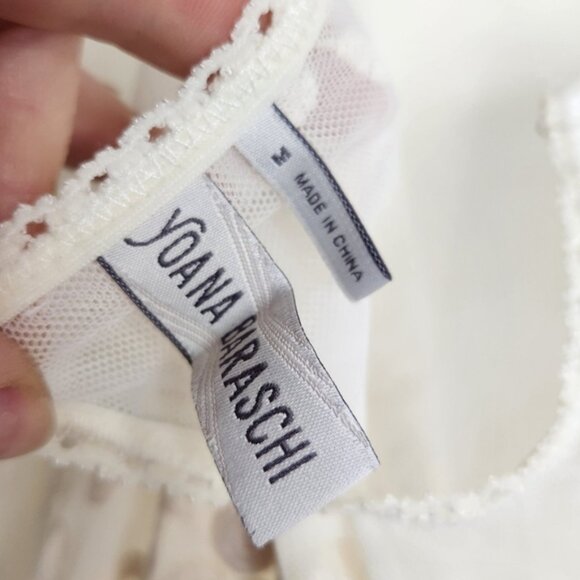 BHLDN Yoanna Baraschi Sunita White Boho Lace Bridal Short Romper Size M - Picture 13 of 16